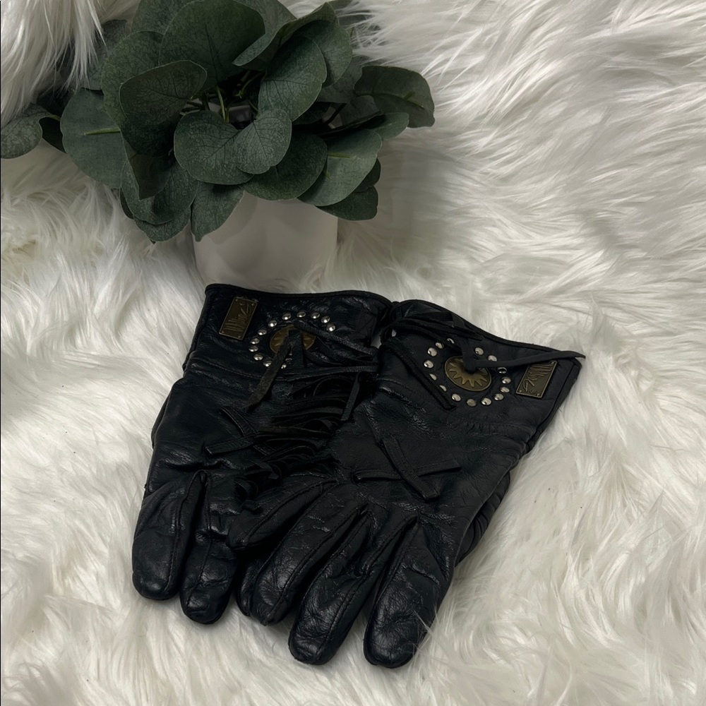 Harley-Davidson WillieG  Black Leather Studded Riding Gloves